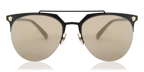 versace ve2181 matte black|Versace 2181 12615a Matte Black Brown Mirror Sunglasses .